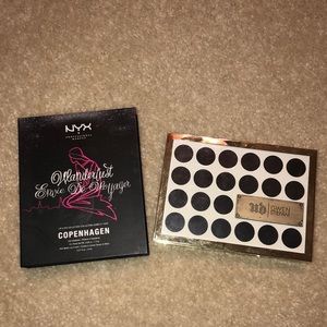 Urban decay and NYX eyeshadow palettes